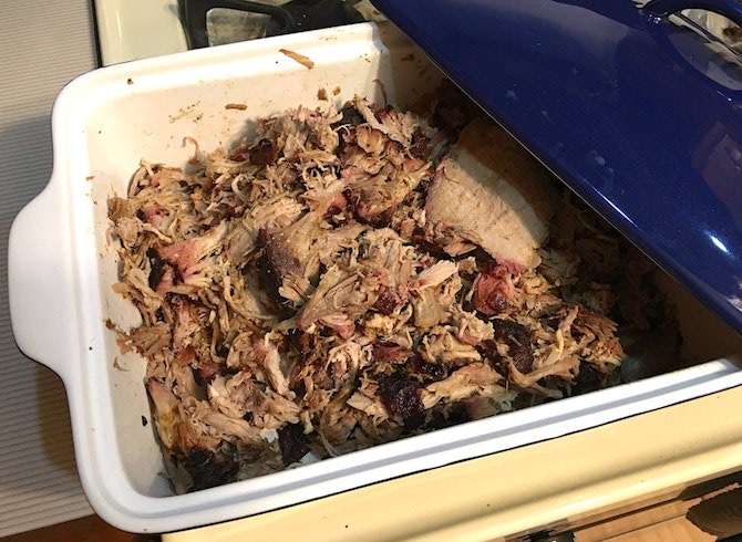 The final product: pulled pork
