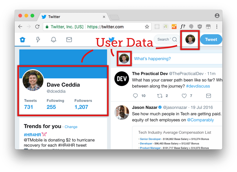 Twitter user data
